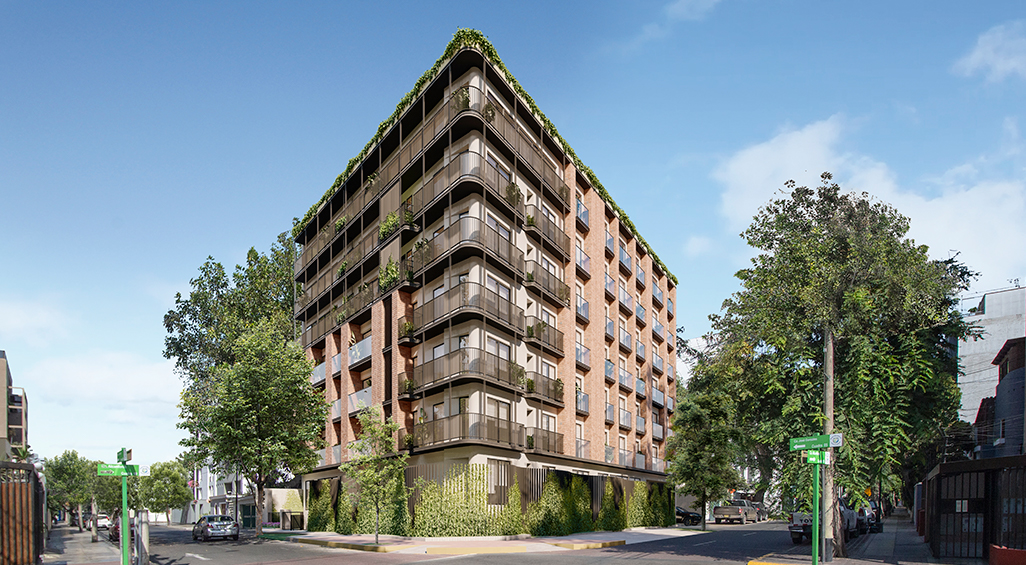 FACHADA DE TARDE, VISTA EXTERIOR - ALCANFORES 1021