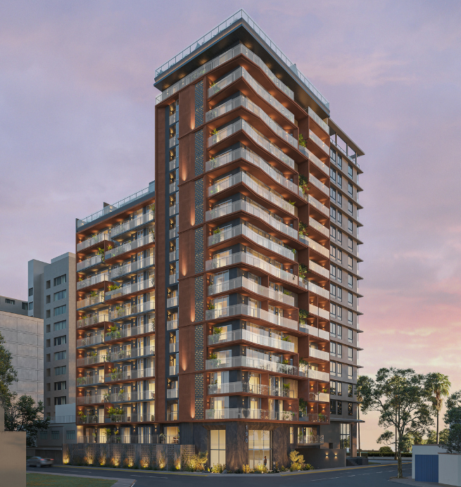 fachada uno departamentos miraflores merino