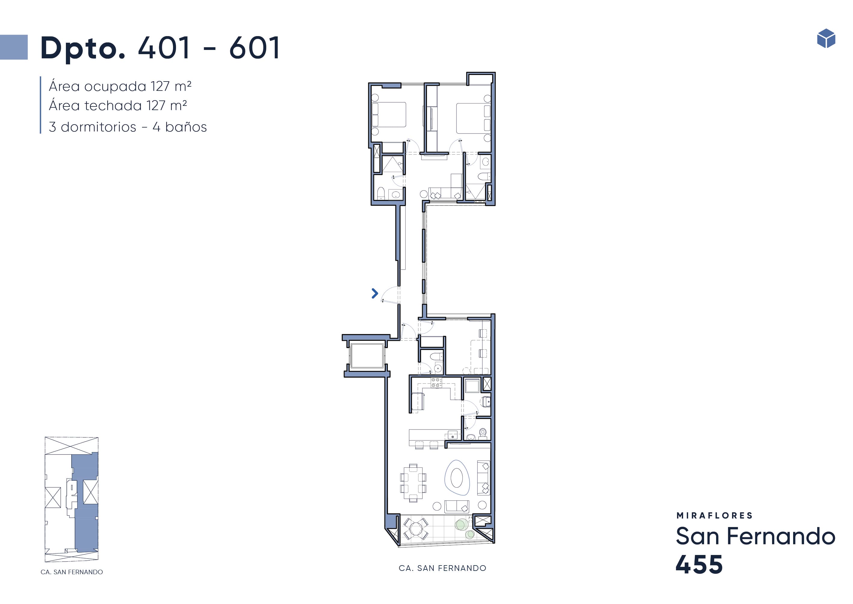 plano departamento san fernando 401 601 miraflores