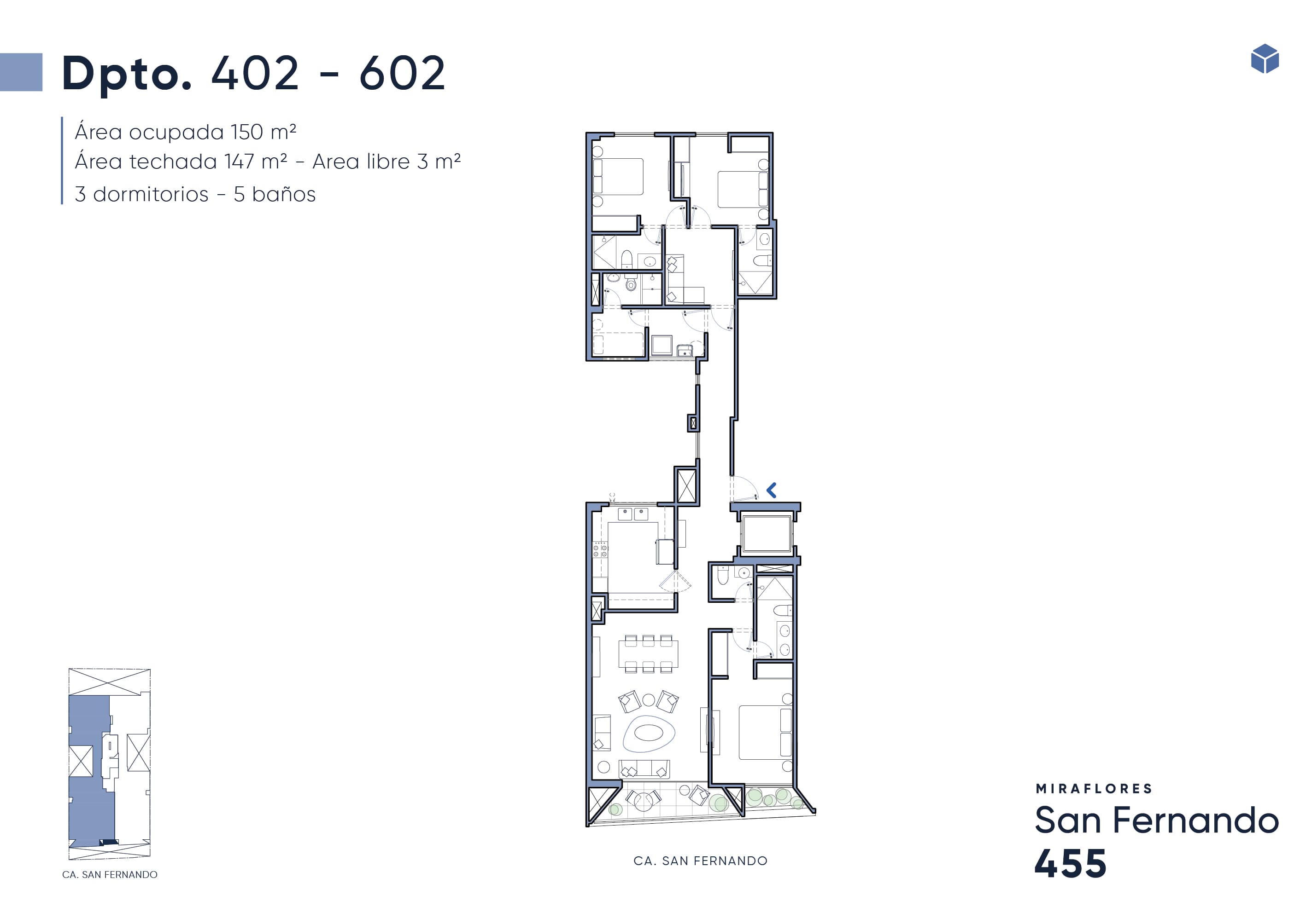 plano departamento san fernando 402 602 miraflores