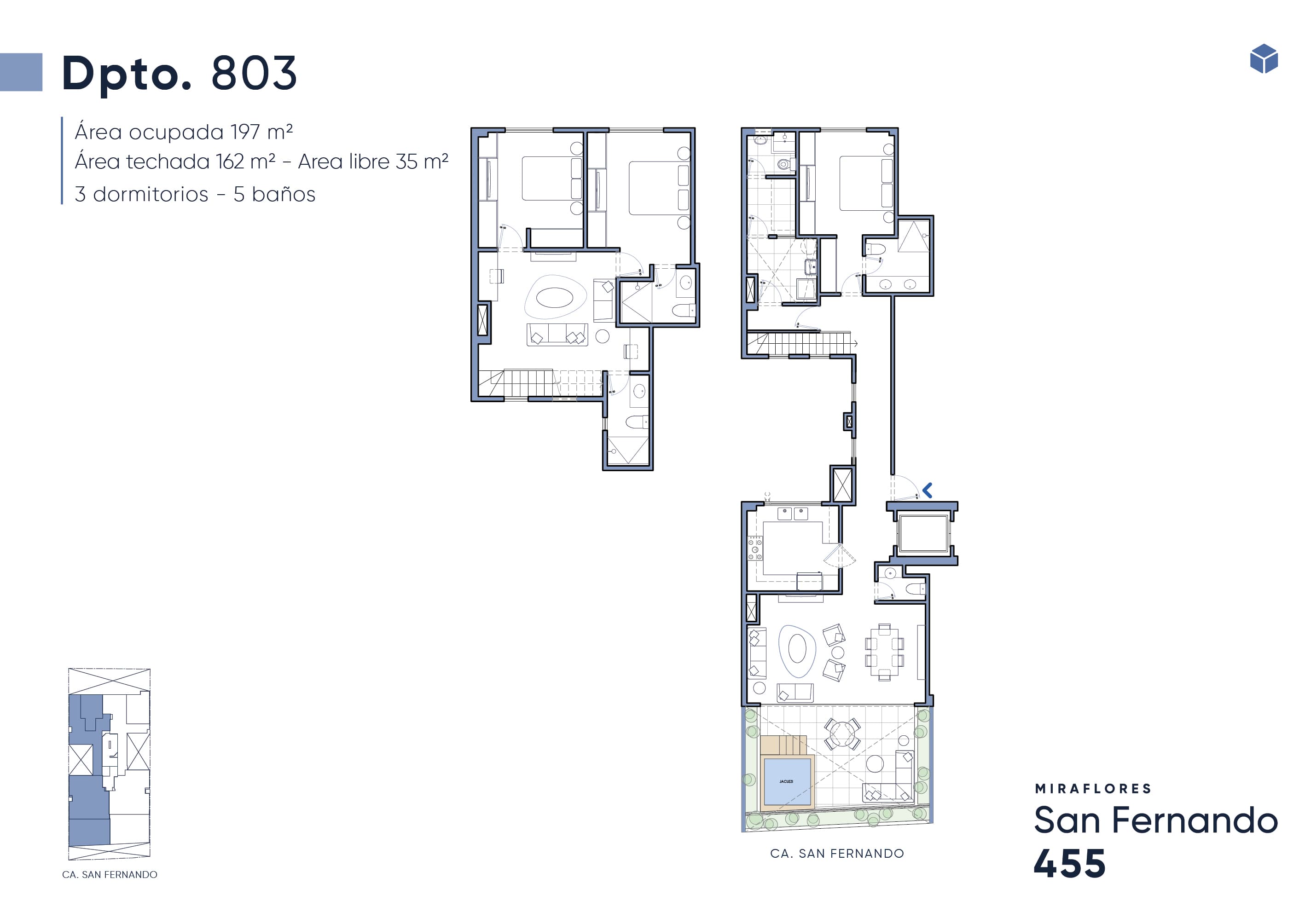 plano departamento san fernando 803 miraflores