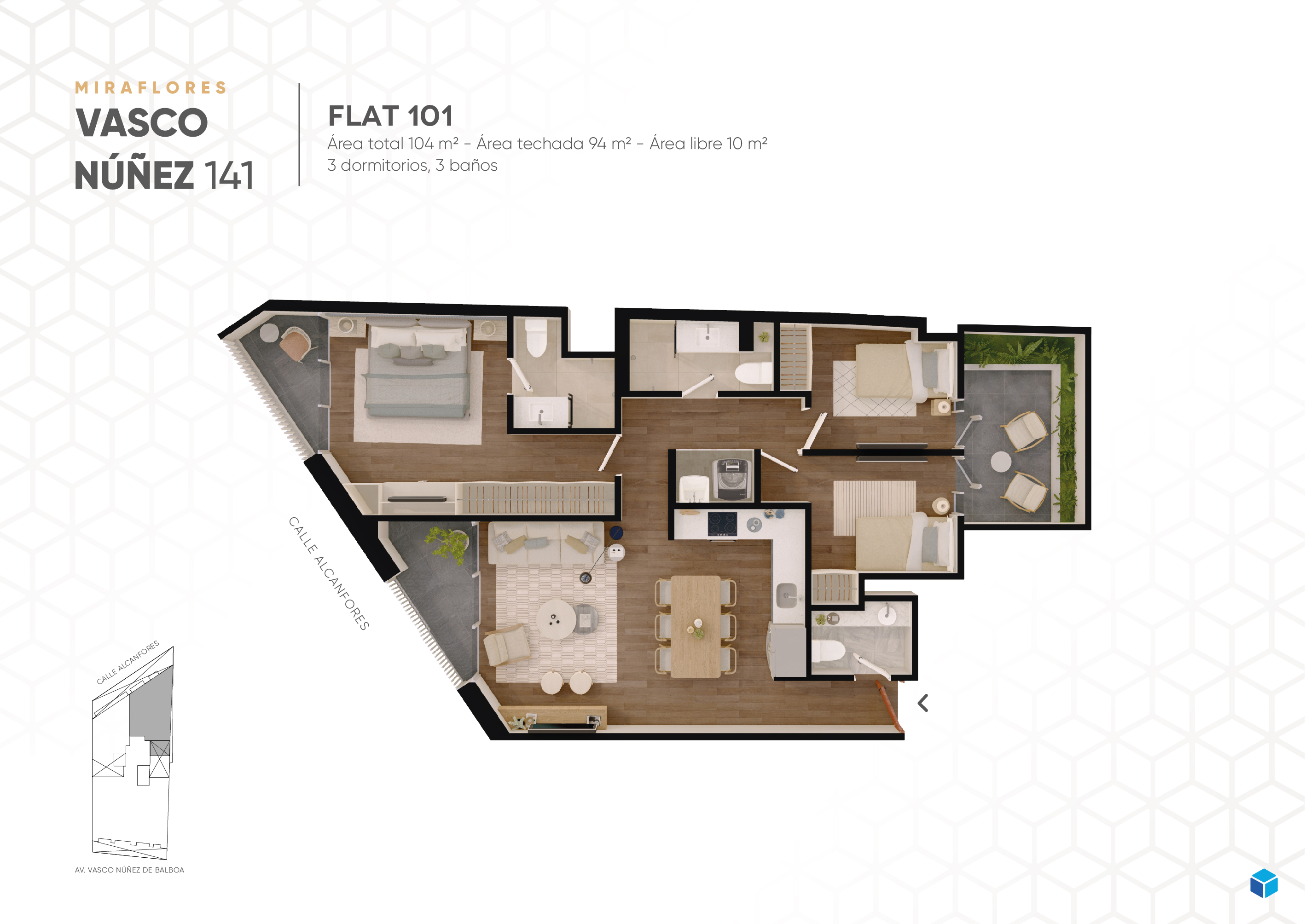 planos Vasco Núñez 141 Flat 101