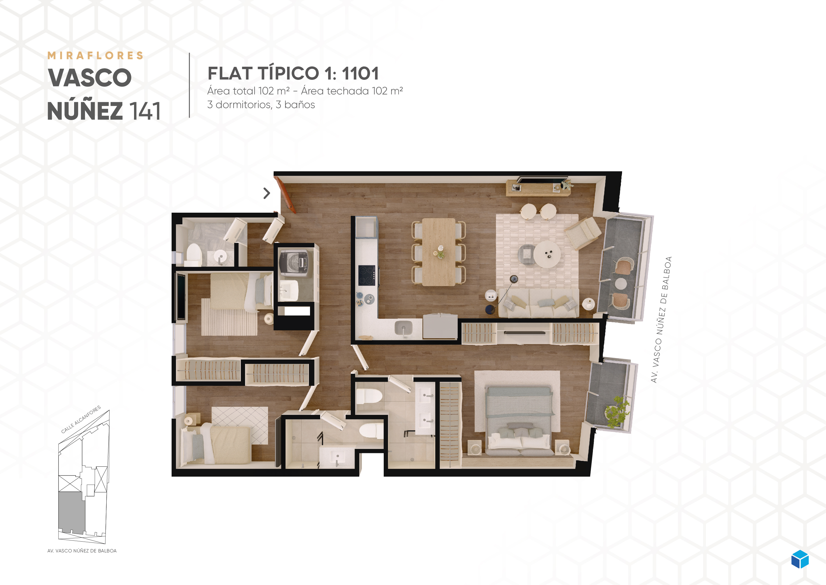 planos Vasco Núñez 141 Flat-Tipico-1-1101